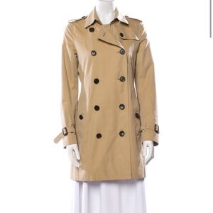 Burberry Tan Double-Breasted Trench Coat